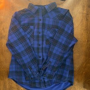 Blue Plaid Button Up